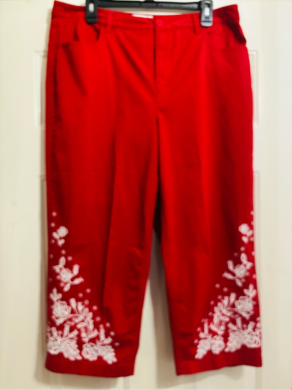 Talbots Embroidered Capris